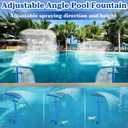 Dual Spray Pool Fountain with Adjustable Waterfall Aerator & Sprinkler, Universal Fit for Above Ground Pools, Swimming Pool Chiller Cools 10F, Swimming Pool Accessories Pool Decor