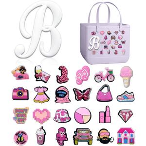 Letter Charms for Bogg Bag,Alphabet Lettering Accessories Cute Charms Compatible with Beach Bag, Original All Models, Insert Decorative Letter for Handbag Beach Tote Bag