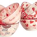 Certified International Valentine's Day 5" All Purpose Bowls, Set of 6 (5.5 inches x 3 inches)