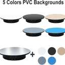 JAYEGT Motorized Rotating Display Stand, 7.87inch /17.6lbs Load, 360 Degree Electric Rotating Turntable for Photography ProductsJewelrywith 5 Colors Backgrounds , Mirror Cover (Black/Remote Control)