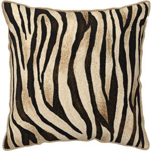 Tiger Skin Animal Print Black and Gold Velvet Throw Pillow Covers Home Deco Zebra Stripes Pillowcase Square Pillow case Cushion Cover for Bed Sofa Living Room Car Indoor and Outdoor 18"x18"
