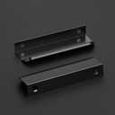 Ravinte Hardware 10 Pack Black Cabinet Handles, 4.75 Inch (120mm) Finger Edge Pulls, 3.75 Inch Hole Center, Finger Pulls for Cabinets
