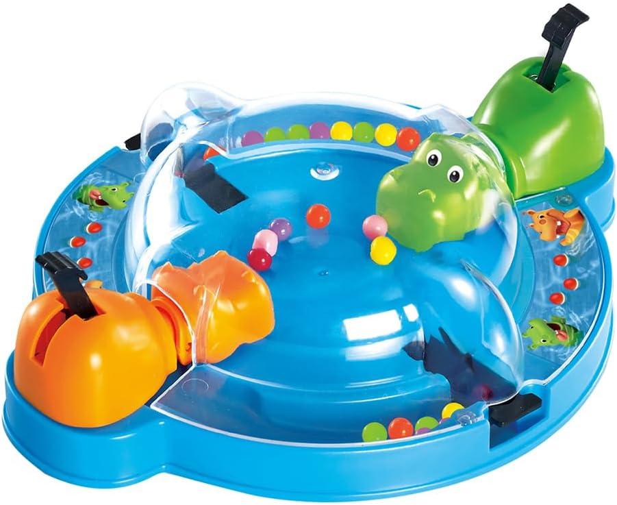Hippos Board Game, Portable Games for Preschoolers Ages 3+, Intense Game of Quick Reflexes, Kids Board Games for 2 Players Small Size