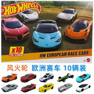 Hot Wheels Toy Cars, 10-Pack of Race Cars, Includes 1:64 Scale Corvette, Lamborghini, McLaren Originals,european race cars