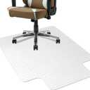 Office Chair Mat for Carpet with Lip, Flat Shipping Heavy Duty Hard Clear Chair Mats, Under Desk Protector Floor Mat, Smooth Glide Plastic Rolling Computer ChairMat (32x48 Inch)