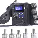 WEP 959D Hot Air SMD Soldering Rework Station with Quick-Change Nozzle System, Nozzle Holder, 5 Additional Nozzles, Adjustable Temperature, C/F Conversion and Buzzer Prompt