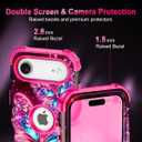 Miqala for iPhone Air Case/iPhone 17 Air Case,Glow in The Dark Three Layer Heavy Duty Shockproof Protection Hard Plastic Bumper+Soft Silicone Case for iPhone 17 Air,Hot Red