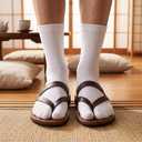 Jeyiour 12 Pairs Japanese Tabi Split Toe Socks for Men Women | Elastic Japanese Split Toe Socks Available in White, Black and Gray. Designed for Flip Flops, Kimono and Daily Casual Wear.
