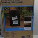 Suncast 33 Gallon Commercial Outdoor Trashcan Hideaway with Lid for 30 to 33 Gallon Trash Bags for Garage, Backyard, or Garden, Brown
