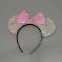 RAZKO Sequin Mouse Ears Headband, Rainbow Iridescent Mice ears Hairband for Women Girls Princess Hair Accessories (Rainbow Crown L)