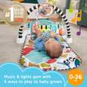Fisher-Price Glow and Grow Kick & Play Piano Gym, Blue, Ages 0+ Months