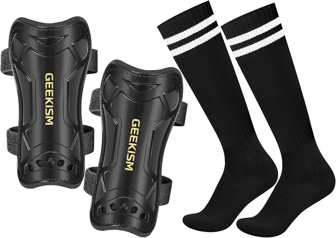 Soccer Shin Guards for Youth Kids Toddler, Protective Soccer Shin Pads & Sleeves Equipment - Football Gear for 3 5 4-6 7-9 10-12 Years Old Children Teens Boys Girls