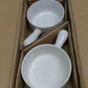 LE TAUCI French Onion Soup Bowls, 18 Ounce Soup Bowls With Handles for Chili, Beef Stew, French Onion Soup Crocks Oven Safe - 5 inch, Set of 4, Arctic White