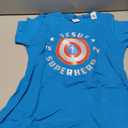 Jesus is My Superhero Fun Christian Religious T-Shirt Small (Sapphire Blue, S)