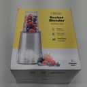 BELLA (13330) Personal Size Rocket Blender, Perfect for Smoothies & Healthy Drinks, Grinding, Chopping & Food Prep, 12 Piece Set, Stainless Steel/Chrome (1.7 Cup)