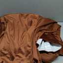 Timeper Burnt Orange Pleat Back Tab Velvet Curtains W104 x L84 inches 1 Panel, Room Darkening Solid Home Decor Curtains for Bedroom Living Dining Room Thermal Insulated Luxury Super Soft Window Drapes