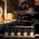 Rechargeable Crystal Bedside Lamp, Cordless Table Lamp with Remote & Touch Control, 3600mAh Fast Charging, 3 Color Dimmable Wall Mountable Night Light for Bedroom Home Decor(Gold)