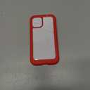 Diaclara Designed for iPhone 12 Mini Case, Full Body Rugged with Built-in Touch Sensitive Anti-Scratch Screen Protector, Soft TPU Bumper Case Designed for iPhone 12 Mini 5.4" (Red and Clear)