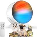 200W Reptile Heat Mats Space Heater, Adjustable Temperature Reptile Heating Heaters, Non-Light Heating Solution with Expanded Heating Range for Hermit Crabs/Leopard Geckos/Turtles/Snakes/Frog/Iguana (White)