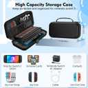 Omivine Carrying Case for Nintendo Switch 2 (2025), Large Capacity Travel Case for Switch 2 with 24 Game Card Slots, Protective Hard Shell Carry Pouch Storage Bag for Game Console and Accessories