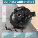 Outer Bowl Lid for Ninja NC500/NC501 Creami Deluxe Series Ice Cream Maker, Reusable Creami Lid Replacement for Ninja Creami Parts, Leak and Splash Proof, Dishwasher Safe (No Paddle)