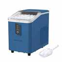 FRIGIDAIRE Compact Countertop Ice Maker Machine, Produces 26 lb of Bullet Ice per Day, Blue