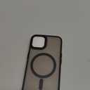 for iPhone 14 Case, iPhone 13 Case, with 1 Screen Protector, Matte Magnetic Slim Phone Cover, Support for Magsafe, Shockproof Protection Translucent Frosted Back,Black