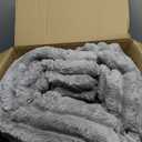 Bedsure Gentlesoft 2-in-1 King Size Comforter Set and Detachable Fluffy Blanket, Grey Bedding Set for All Season Use, Detachable Design for Space Saving (Includes 2 Pillow Shams, 2 Pillowcases)