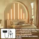 Lichaser 6 Pcs Smart Recessed Lighting for Acoustic Wall Panels, WiFi Warm White LED Strip Lights Compatible with Alexa, Self-Adhesive Black Aluminum LED for Wood Slat Wall Panels (2*16+2*24+2*36 in)