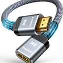 Highwings 8K 4K HDMI Extender, HDMI Extension Cable 2.1 4K@30Hz/ 60Hz/ 120Hz, Ultra high Speed HDMI Male to Female Adapter Compatible with Xbox PS5 PS4 Roku TV Stick Blu Ray Player HDTV Laptop PC 1FT (Grey)