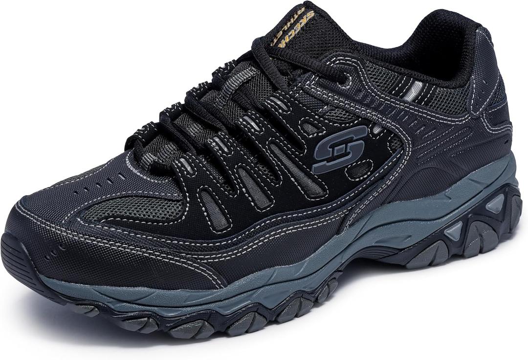 Skechers Men's Afterburn M. Fit Fashion Sneakers (11 X-Wide, Black/Charcoal)