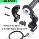 Mini Bike Throttle Assembly Throttle Cable for Coleman 200cc CT200U MB200 CT200U-EX BT200X Baja Warrior Parts Twist Throttle Motorcycle Cruise Control