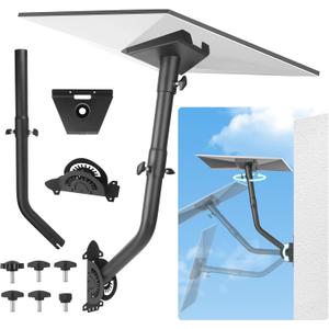 Gen 3 Mount for Starlink, Adjustable Mounting Kit Compatible with V3 Starlink Standard Dish, Black ,Wall/Roof Mount for Starlink Internet Kit Satellite(Include Gen 3 Pipe Adapter)
