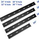 4 Pack 32" L x 3" W C Channel Steel Support, 3/4" Leg, Metal Support Bracing Hidden C Bracket for Table Top, 6 Holes, Inserts Included