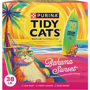 Purina Tidy Cats Bahama Sunset Scented Clumping Cat Litter Odor Control Formula - 38 lb. Box