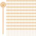 WRINGKIT 200 Pieces Wood Coffee Stirrers, 6 Inch Stir Sticks with Round Ends, Disposable Coffee Mixer Stick Drink Stirrers for Coffee Bar, Beverage, Milk, Cocktail, Tea