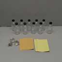 10 Pack, 4 oz Small Clear Glass Bottles w/Lids & 3 Stainless Steel Funnel - 120ml Boston Round Sample Bottle for Potion, Juice, Ginger Shot, Wellness, Oils, Whiskey, Liquids - Leakproof Travel Bottle