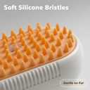 2 x 4 in 1 Cat Steam Brush for Shedding, Rechargeable Steam Pet Brush for Dog and Cat, Anti-Static, Massage, Cleaning, Shedding & Combing All In One!(Brown)