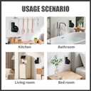 Wall Mount Holder Compatible with Echo Spot 2024, Outlet Mount with Hidden Cable Management, Space-Saving Shelf for Bedroom, Kitchen, Living Room, No-Drill Installation (White)