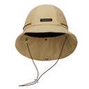 Qzkouma Unisex Outdoor Sun Hat Waterproof Bucket Hat with Chin Strap Quick Dry Packable Boonie Sun Hat UV Protection Khaki