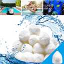 3.1 lbs Pool Filter Balls for Sand Filter Pump for Above Ground Pool, Eco-Friendly Reusable Fiber Filter Media Ball for Swimming Pool Sand Filters (Equals 100 lbs Pool Filter Sand) (White)