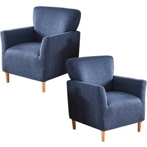 Stretch Chair Covers Armchair Slipcovers 1-Piece Printed Banquet Accent Chair Covers with Arms Set of 2 Soft Chair Slipcovers for Living Room Kids Pets Friendly Furniture Protector,Color 01