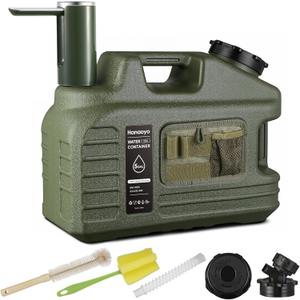 5 Gallon Camping Water Jug with Touch Control Water Pump, Camping Water Container BPA Free Water Storage with Spigot, Portable Water Tank for Hiking, Camping, Home Use