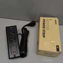 Recessed Power Strip with 20W USB C Port, Fast Charging USB A Port Conference Recessed Outlet, Space-Saver for Furniture Side Table, End Table, Desk Outlet with 6ft Cord, 45 Thin Flat Plug, Black