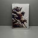 MALEDO Jesus and Lamb Canvas Wall Art Jesus Saves the Lost Sheep Christian Picture Wall Decor Shepherd Protect a Lamb from Wolves Painting Poster Print Artwork for Living Room Bedroom Church Decor (24L''x16W'')