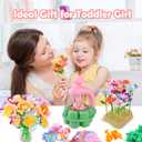 Fabric Flower Bouquets Toys, DIY Craft Kits Toys for Kids, Educational Arts & Crafts Toy, Build Your Own Flowers, DIY Creative Activity Christmas Birthday Gift for 4 5 6 7 8+ Year Old Toddler Girls