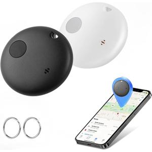 Air Tracker Tags 2-Pack, Waterproof IP67 | 90dB Loud, Bluetooth Tracker Works with Apple Find My (iOS only), Tracker Tag Locator for Keys,Luggage,Backpack etc