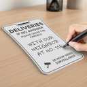 Please Leave Parcels Here Sign Removable Custom Text Delivery Notice All Packages To Front Door Parcel Box Sign For Outside Rust-Free Heavy Duty Weather Resistant - 1 Pack