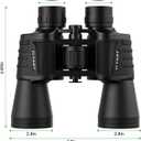 20x50 High Powered Binoculars for Adults, Waterproof Compact Binoculars with Low Light Vision for Bird Watching Hunting Camping Travel Cruise Hiking Sports Stargazing, Christmas Birthday Gifts for Men