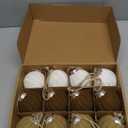 Amyhill 12 Pcs Neutral Christmas Ornaments 2.36 Inch Crochet Brown Christmas Ball Ornaments Modern Rustic Handmade Knitted Woven Tree Decoration for Farmhouse Xmas Home Party Garlands Wreath Decor